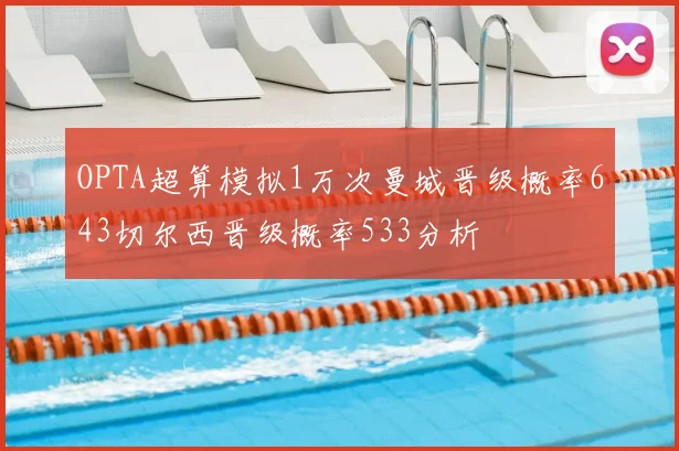 OPTA超算模拟1万次曼城晋级概率643切尔西晋级概率533分析